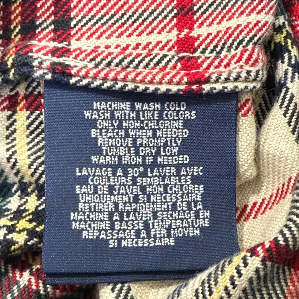 Ralph Lauren Girls Red Plaid Ruffle Mini Skirt Size 14 Preppy Tartan Wool Blend